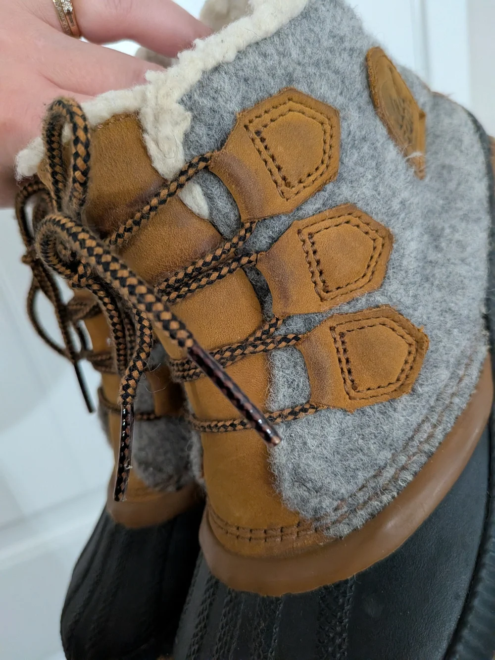 Sorel Women's Out 'N About Plus Lace Up Waterproof Boots In Quarry